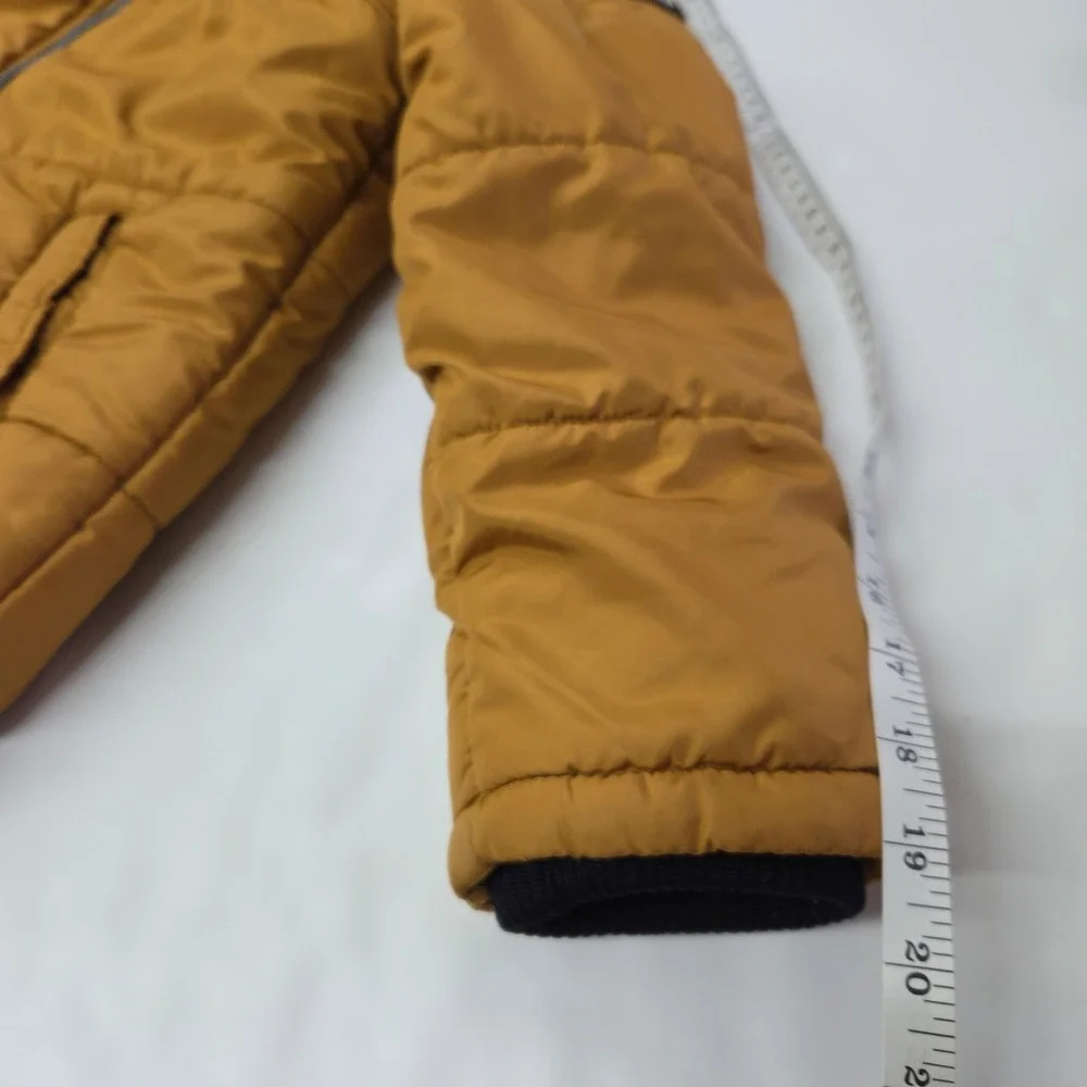 Timberland Kids Puffer‎ Jacket Coat Hooded Full Zip Brown Size S/8 Childs Unisex